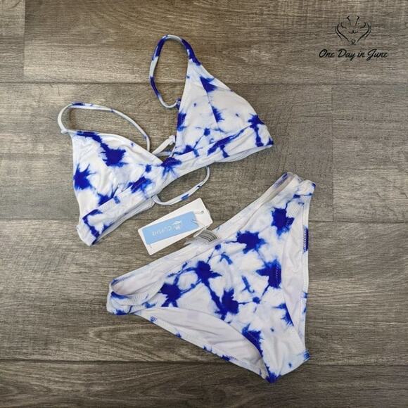 CUPSHE Cosy Bay Lace Up Back Adjustable Bikini Size M - Picture 3 of 3